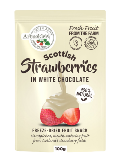 Freeze Dried Strawberries in Luxury White Belgian Chocolate