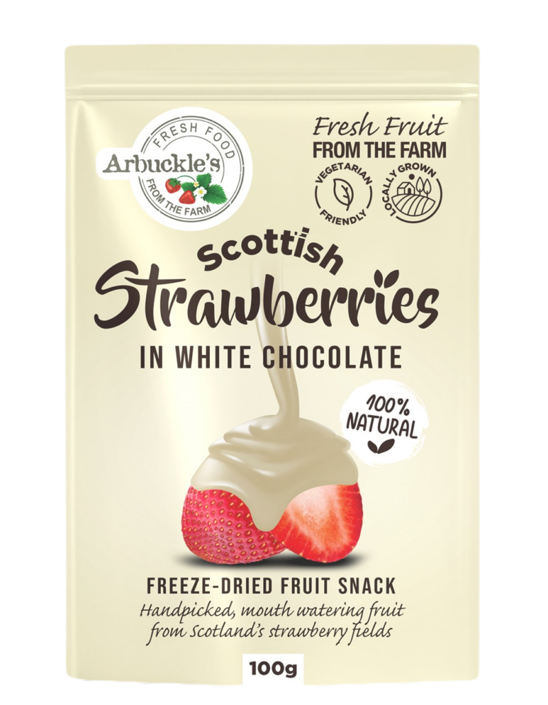 Freeze Dried Strawberries in White Chocolate | Arbuckle's Farm Shop