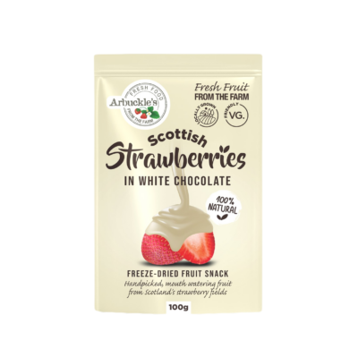 Freeze Dried Strawberries in Luxury White Belgian Chocolate