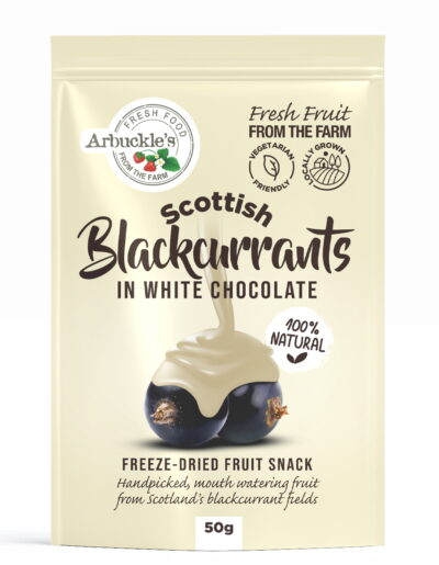 Freeze Dried Blackcurrants in Luxury White Belgian Chocolate