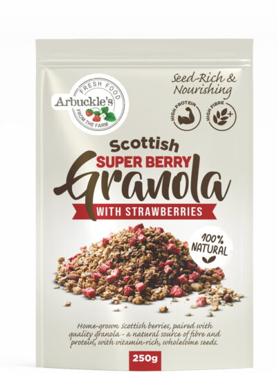 Super Berry Granola with Strawberries